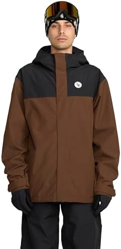 Volcom Men's Buckthreeeighty Snowboard Jacket – 10k Waterproof 2-layer Shell, Zip Tech®