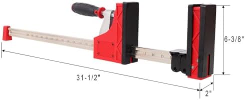 8-Piece Parallel Clamp Set for Woodworking, 24" Heavy Duty Parallel Jaw Bar Clamps with 1700 LBS Clamping Force, Includes 2" Bench Dogs & Framing Blocks for Cabinet Making, Woodworking & DIY