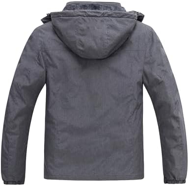 wantdo Men's Softshell Waterproof Polar Fleece Breathable Climbing Ski Coat
