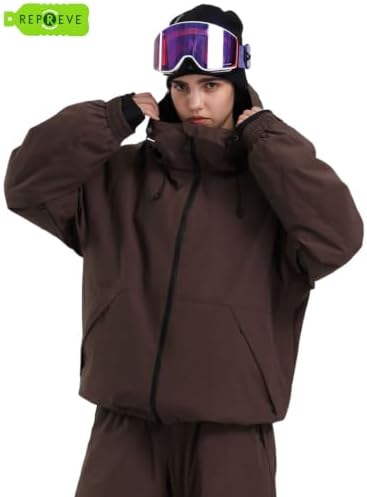 GSOU SNOW Women Men Ski Jacket Baggy Snowboard Jacket Snow Coat Waterproof