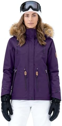 wantdo Women's Waterproof Ski Jacket Warm Fleece Lined Snow Winter Coat