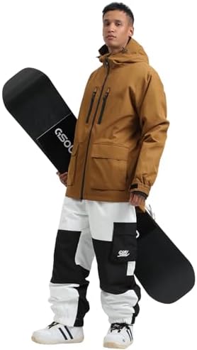 GSOU SNOW Mens Baggy Snowboard Jacket Snow Ski jacket Waterproof
