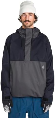 Volcom Men's Hossegor 20k Pullover Snowboard Jacket – Waterproof 2-layer