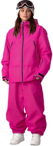 Oymyakon Womens Ski Suit Waterproof Snow Suits Snowboard Jacket and Pants Set Baggy Winter Insulated Snowsuit Coats