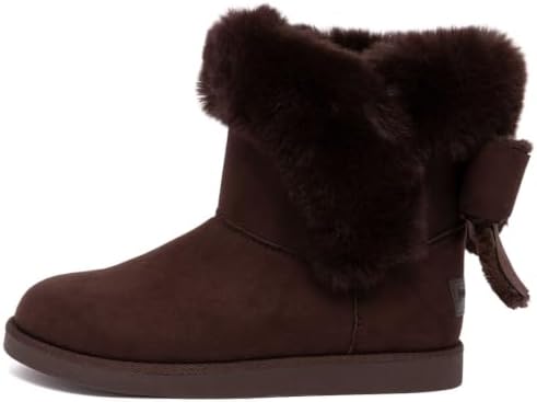 Juicy Couture Women's Slip On Winter Snow Boots Warm & Insulated Fur Lining Comfortable Fashion Booties