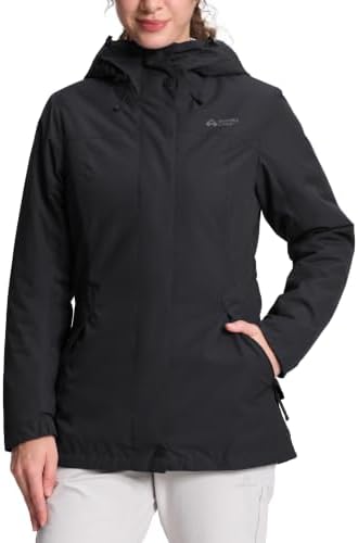 Pioneer Camp Women's Winter Coats Waterproof Ski Snow Fleece Lined Jacket