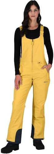 Arctix Women's Essential Insulated Ski Bibs, Water Resistant Snow Pants for Skiing & Snowboarding