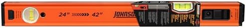 Johnson Level & Tool 5800-2442B - 24"-42" Extendable Box Beam Level,Telescoping Adjustable Aluminum Level with Precision Milled Edges