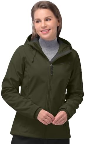 33,000ft Women's Softshell Jacket Waterproof Hooded Fleece Lined Rain Coat