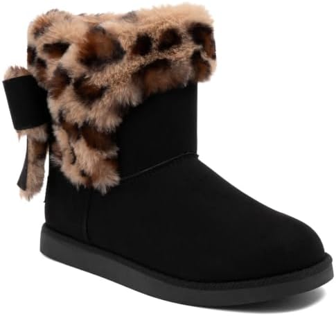 Juicy Couture Women's Slip On Winter Snow Boots Warm & Insulated Fur Lining Comfortable Fashion Booties