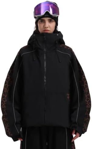 GSOU SNOW Womens Ski Jacket Baggy Snowboard Jacket Snow Coat Insulated