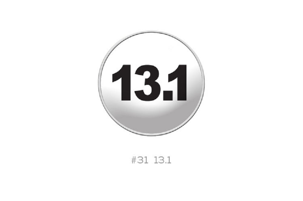 RaceDots: Magnetic Race Number Positioning System 4-Pack 13.1 Miles