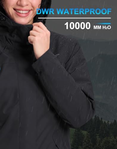 Pioneer Camp Women's Winter Coats Waterproof Ski Snow Fleece Lined Jacket