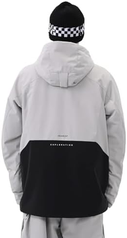 Mens Snowboard Jacket 3L Baggy Ski Coat with Hood