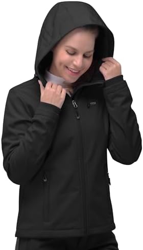33,000ft Women's Softshell Jacket Waterproof Hooded Fleece Lined Rain Coat