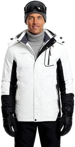 Wantdo Men's Ski Jacket Waterproof Warm Winter Snow Coat Snowboard Jacket