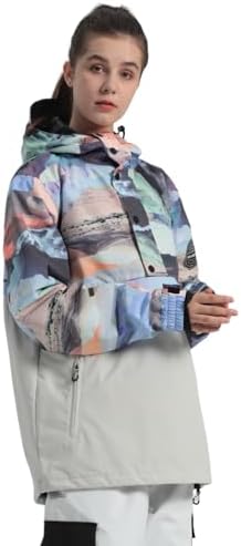 GSOU SNOW Womens Snowboard Jacket Baggy Ski Snow Jacket Windproof Insulated