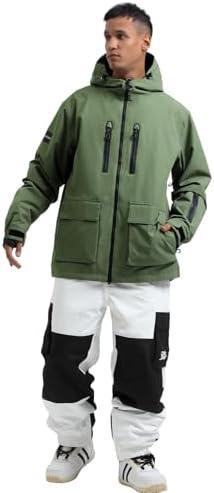 GSOU SNOW Mens Baggy Snowboard Jacket Snow Ski jacket Waterproof