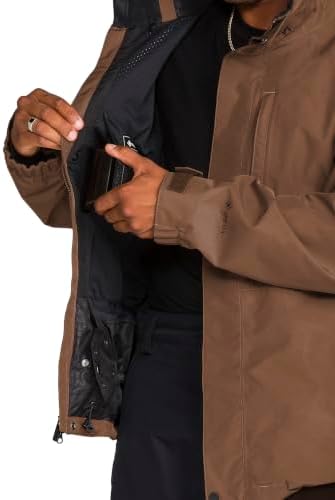 Volcom Men's Dua Gore-tex Insulated Snowboard Jacket – Waterproof Snow Jacket With Zip Tech