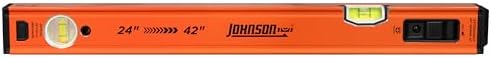 Johnson Level & Tool 5800-2442B - 24"-42" Extendable Box Beam Level,Telescoping Adjustable Aluminum Level with Precision Milled Edges