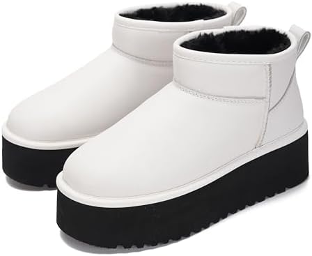 Project Cloud 100% Genuine Leather Ankle Boots for Women Platform Boots