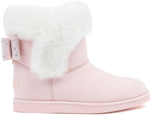 Juicy Couture Women's Slip On Winter Snow Boots Warm & Insulated Fur Lining Comfortable Fashion Booties