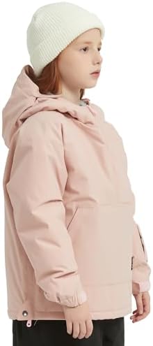 North Peak Kid Pullover Anorak Hooded Ski Jacket Waterproof Windproof Snowboard Jackets Winter Coat