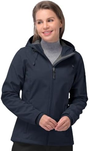33,000ft Women's Softshell Jacket Waterproof Hooded Fleece Lined Rain Coat