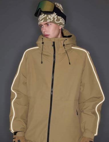 GSOU SNOW Mens Womens Baggy Snowboard Jacket Ski Coat Insulated