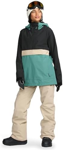 Volcom Women's Harlan Pullover Snowboard Jacket –waterproof, Taped Seams, Pfas-free