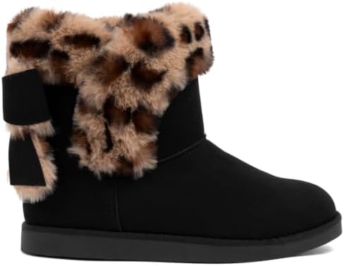Juicy Couture Women's Slip On Winter Snow Boots Warm & Insulated Fur Lining Comfortable Fashion Booties