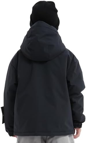 North Peak Kid Pullover Anorak Hooded Ski Jacket Waterproof Windproof Snowboard Jackets Winter Coat