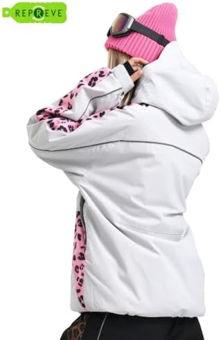 GSOU SNOW Womens Ski Jacket Baggy Snowboard Jacket Snow Coat Insulated