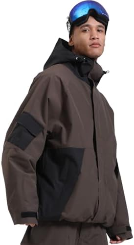 GSOU SNOW Mens Womens Baggy Snowboard Jacket Hoodie Shell 20K Waterproof