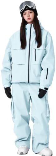 Women's Snow Snowboard Suits Insulated Snowsuits Baggy Ski Jacket and Pants