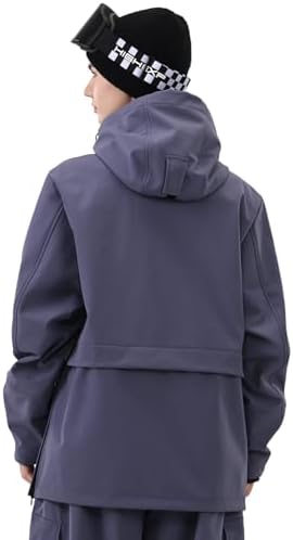 Womens Mens Snowboard Pullover Baggy Ski Hoodie Anorak