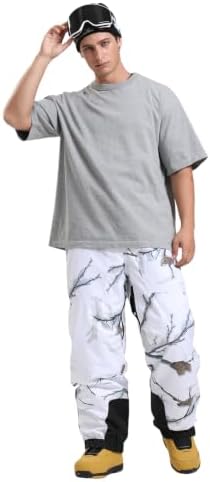 GSOU SNOW Mens Womens Snowboard Pants-Baggy Ski Snow Bibs