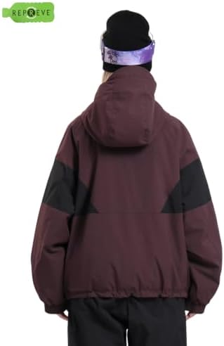 GSOU SNOW Womens Snowboard Jacket Baggy Ski Jacket Insulated Snow Coat
