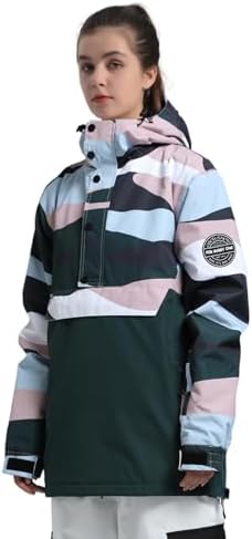 GSOU SNOW Womens Snowboard Jacket Baggy Ski Snow Jacket Windproof Insulated