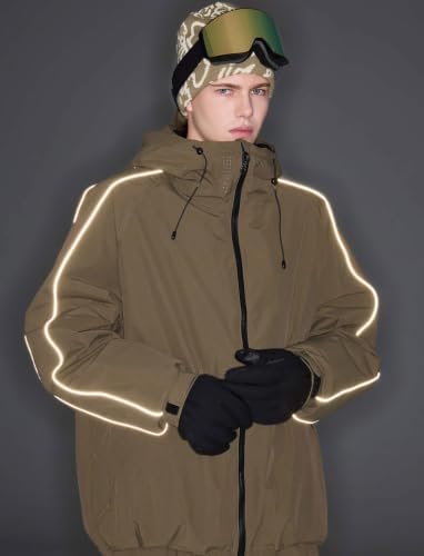 GSOU SNOW Mens Womens Baggy Snowboard Jacket Ski Coat Insulated