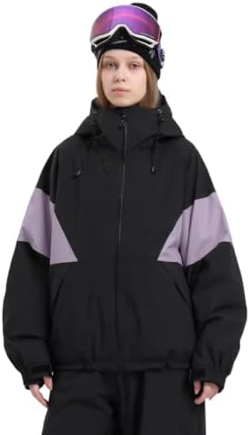 GSOU SNOW Womens Snowboard Jacket Baggy Ski Jacket Insulated Snow Coat