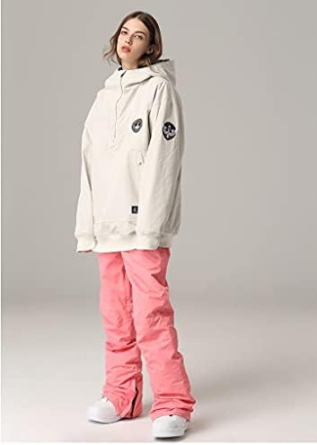SEARIPE Womens Ski Jacket Mens Snow Jacket Waterproof Winter Snow Coat Couples Pullover Snowboard Hooded