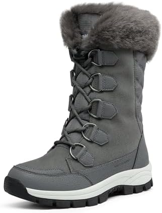 DREAM PAIRS Women's Waterproof Mid Calf Snow Boots
