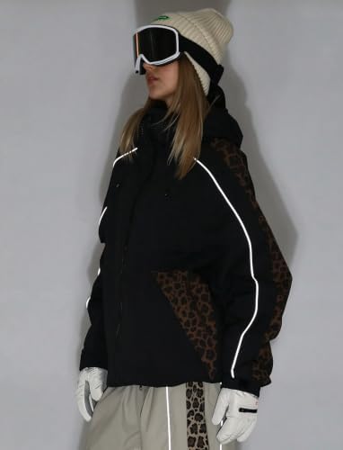 GSOU SNOW Womens Ski Jacket Baggy Snowboard Jacket Snow Coat Insulated