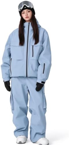 Women's Snow Snowboard Suits Insulated Snowsuits Baggy Ski Jacket and Pants