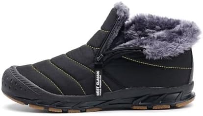 Jakcuz Women Snow Boots Water-resistant Side Zipper
