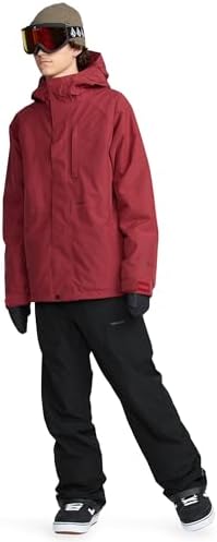 Volcom Men's Dua Gore-tex Insulated Snowboard Jacket – Waterproof Snow Jacket With Zip Tech