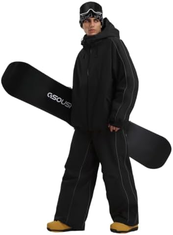 GSOU SNOW Mens Womens Baggy Snowboard Jacket Ski Coat Insulated