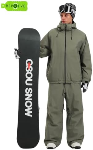 GSOU SNOW Women Men Ski Jacket Baggy Snowboard Jacket Snow Coat Waterproof