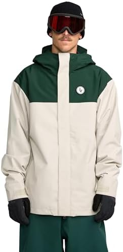 Volcom Men's Buckthreeeighty Snowboard Jacket – 10k Waterproof 2-layer Shell, Zip Tech®